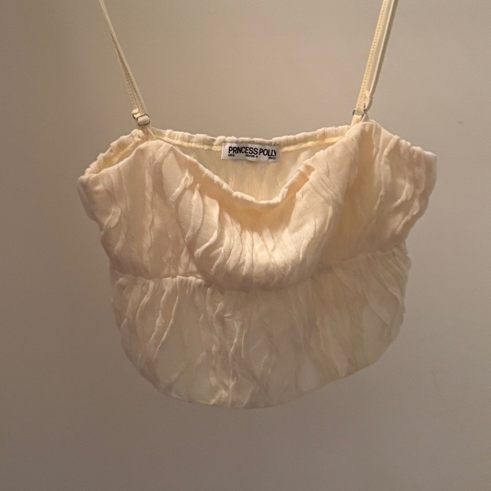 PRINCESS POLLY yellow flowy top